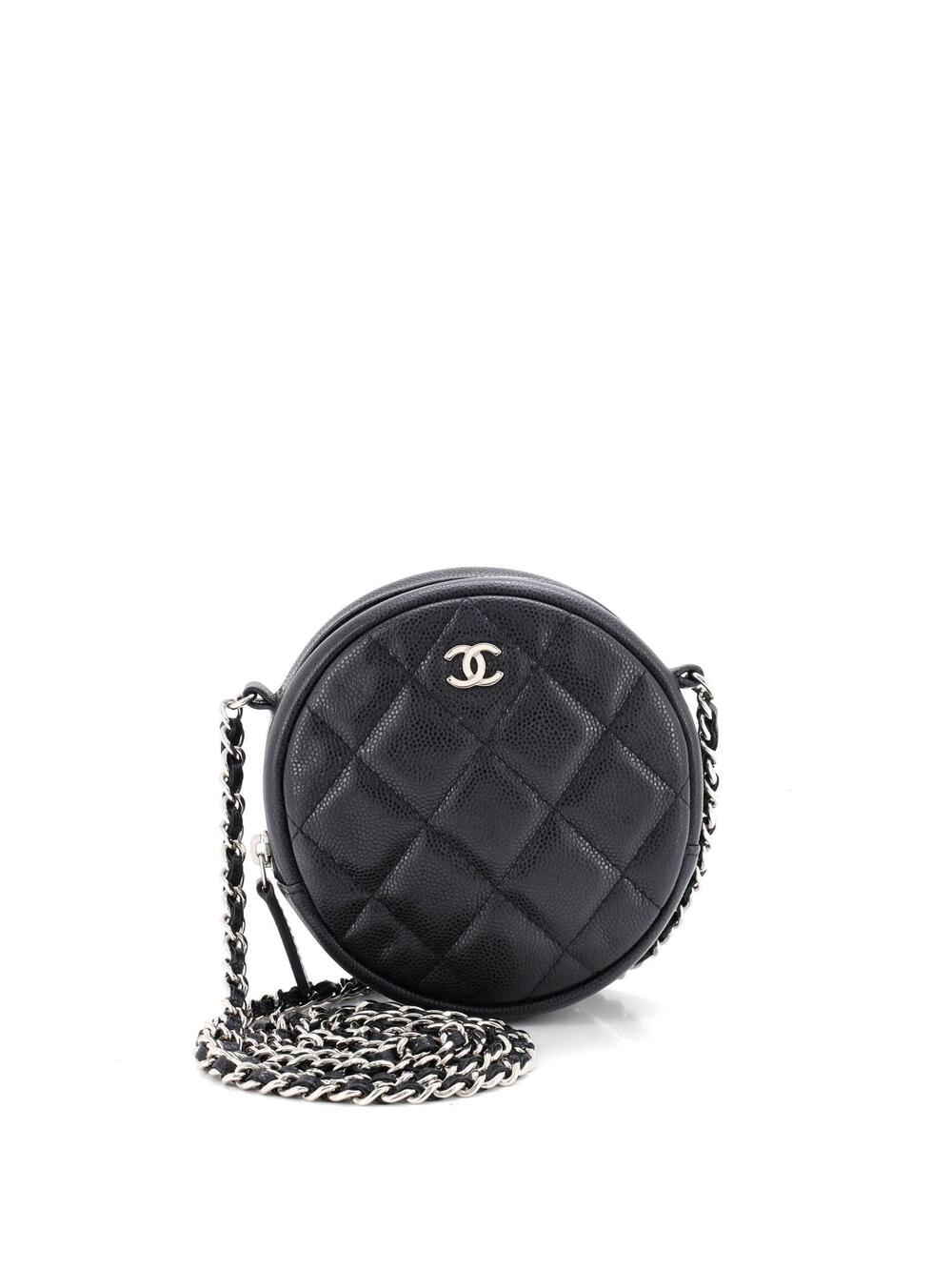 Chanel Round Clutch With Chain Quilted #254464C28B